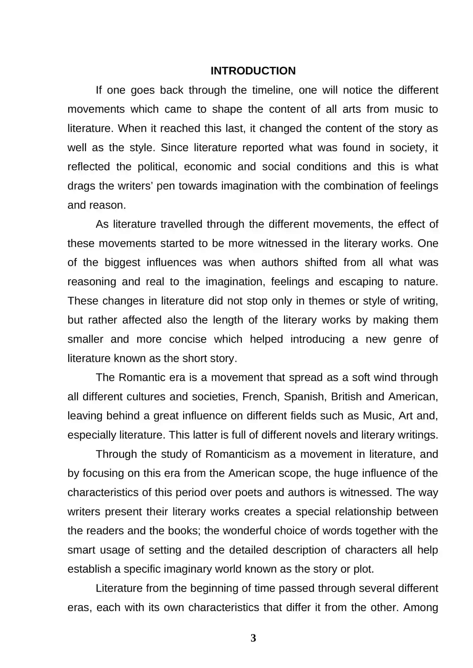 STYLISTIC ANALYSIS OF AMERICAN ROMANTICISM 3