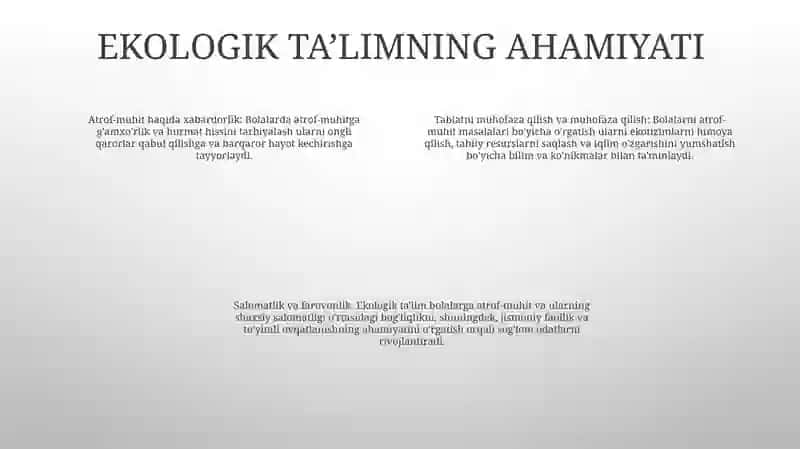 Maktabgacha Yoshdagi Bolalarga Ekologik Tarbiya Berish 3