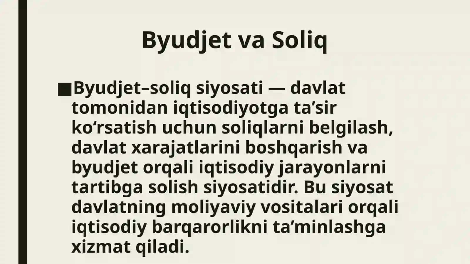 Iqtisodiyotda byudjet-soliq siyosati 3
