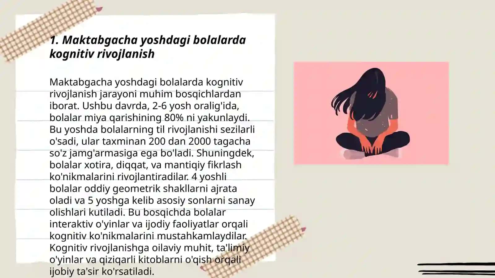 Maktabgacha psixik tayyorlash muammosi 3