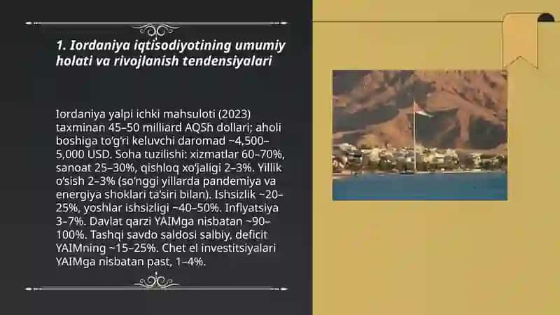 Iordaniya iqtisodiyoti va soliq tizimi 3
