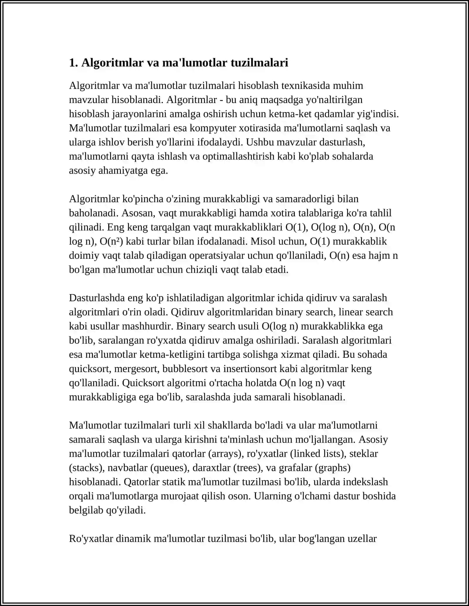 SATRLAR VA KENGAYTIRILGAN BELGILAR 3
