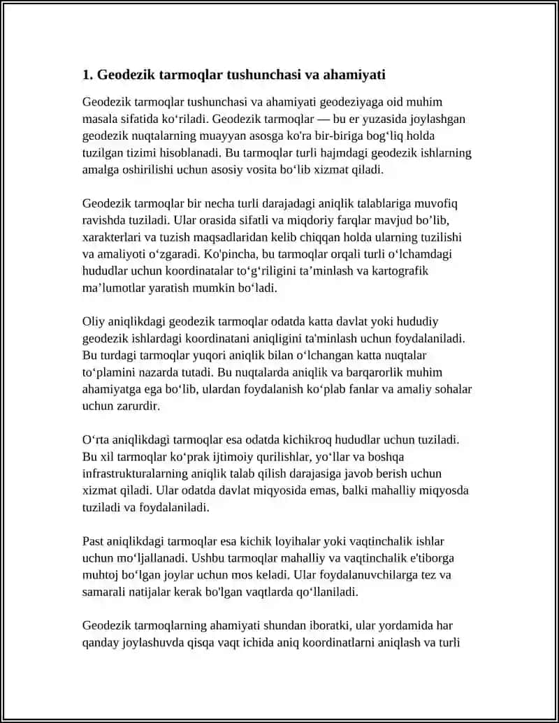 GEODEZIK TARMOQLAR 3