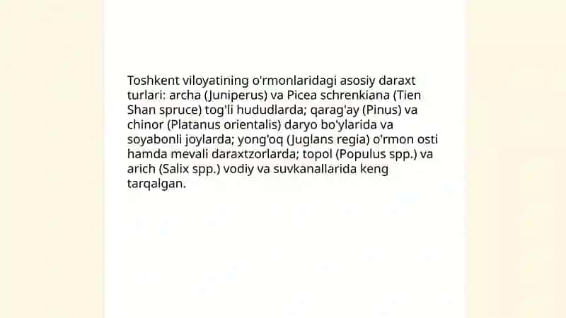 Toshkent viloyati ósmiklik va hayvonlar 3