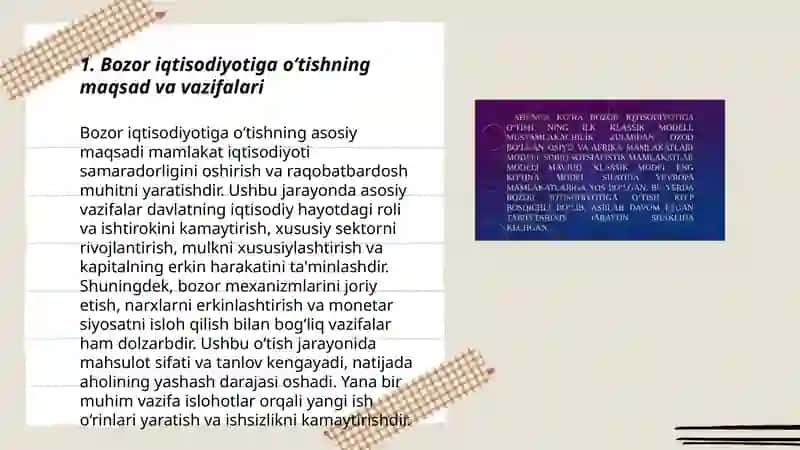 Bozor iqtisodiyotiga o’tishning milliy konsepsiyasi, islohotlar strategiyasi 3
