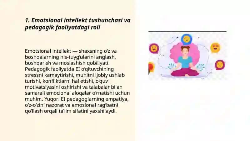 Emotsional intellekt va stressga chidamlilik: pedagogik kasbning ichki resurslari 3