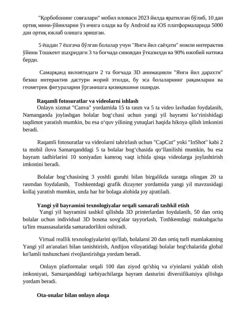 Maktabgacha ta'limda Yangiyil bayramini tashkil etish va munosib o'tkazish texnologiyasi 3