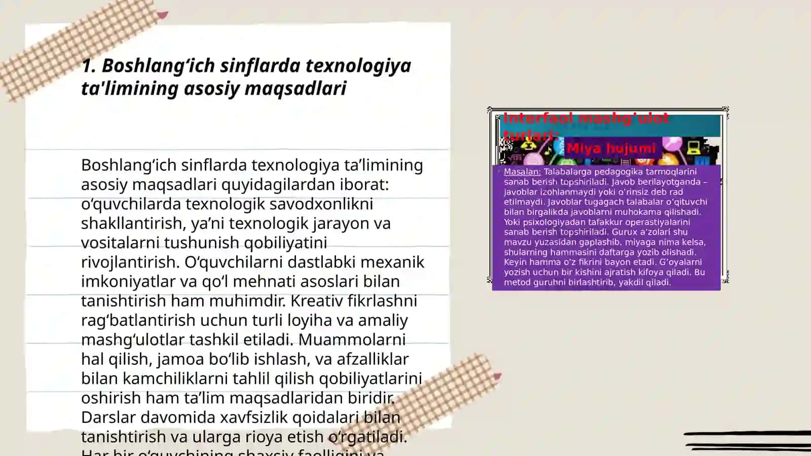 Boshlang‘ich sinflarda texnologiya ta'limining mazmuni 3