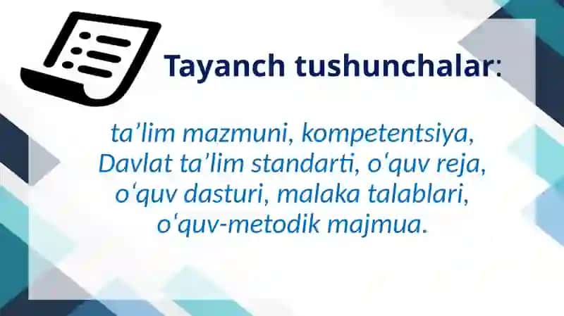 Ta’lim metodlari va vositalari. Dars-ta’limni tashkil etishning asosiy shakli 3
