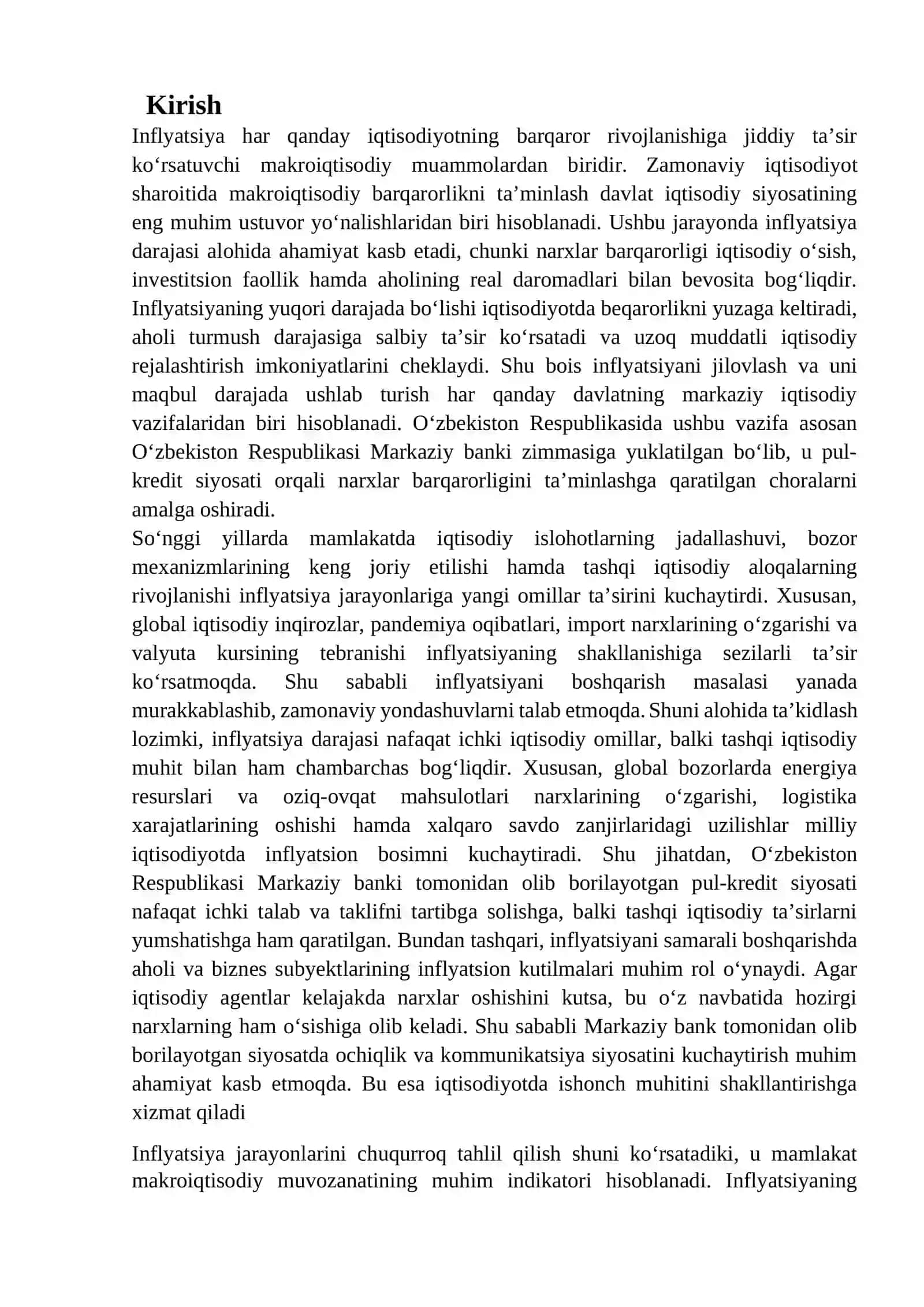 IQTISODIYOT NAZARYASI FANIDAN KURS ISHI 3