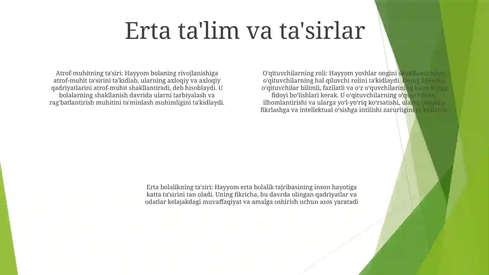 Umar Hayyomning Taʼlim Tarbiyaga Oid Fikrlari 3