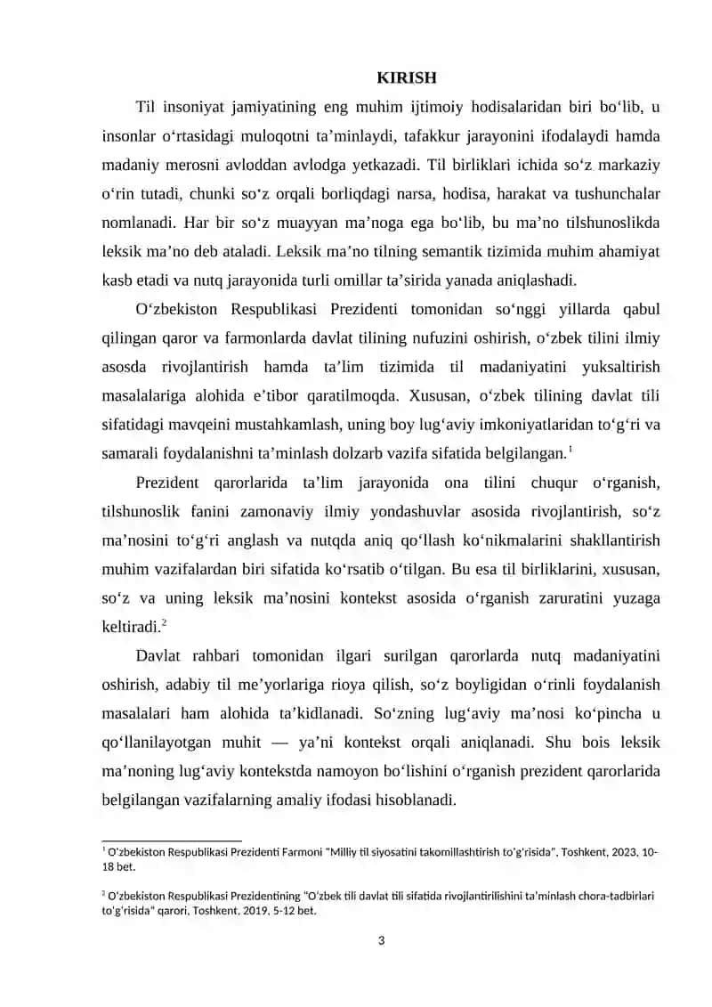 Leksik ma'noning lug'aviy konteksti 3