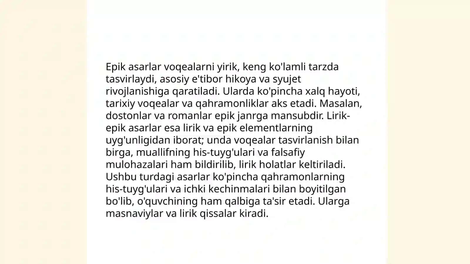 Epik va lirik-epik asarlar ustida ishlash uchun metodik tavsiyalar 3