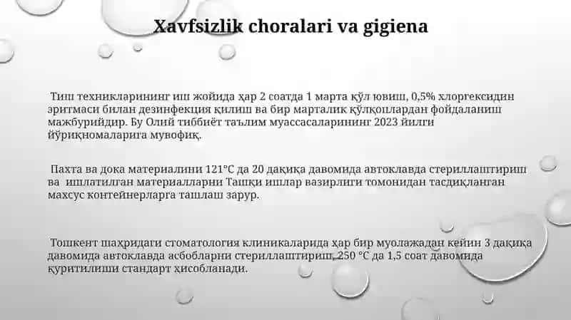 Tish yordamchisining ish joyi va jihozlari 3