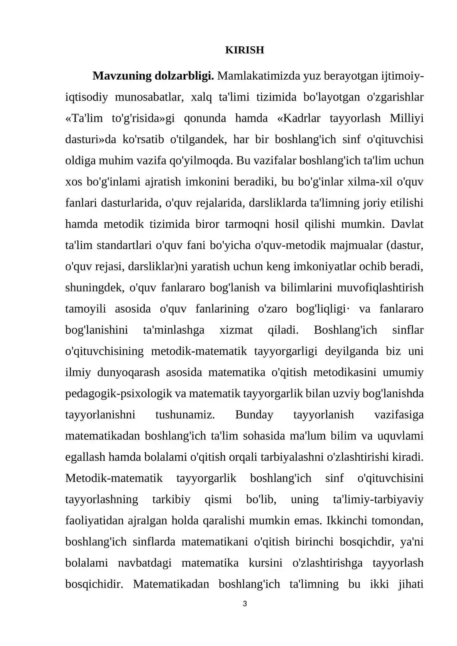 OG’ZAKI MATEMATIK MASHQLARDAN FOYDALANIB 4-SINF O‘QUVCHILARINI O’QUV FAOLLIGINI RIVOJLANTIRISH 3