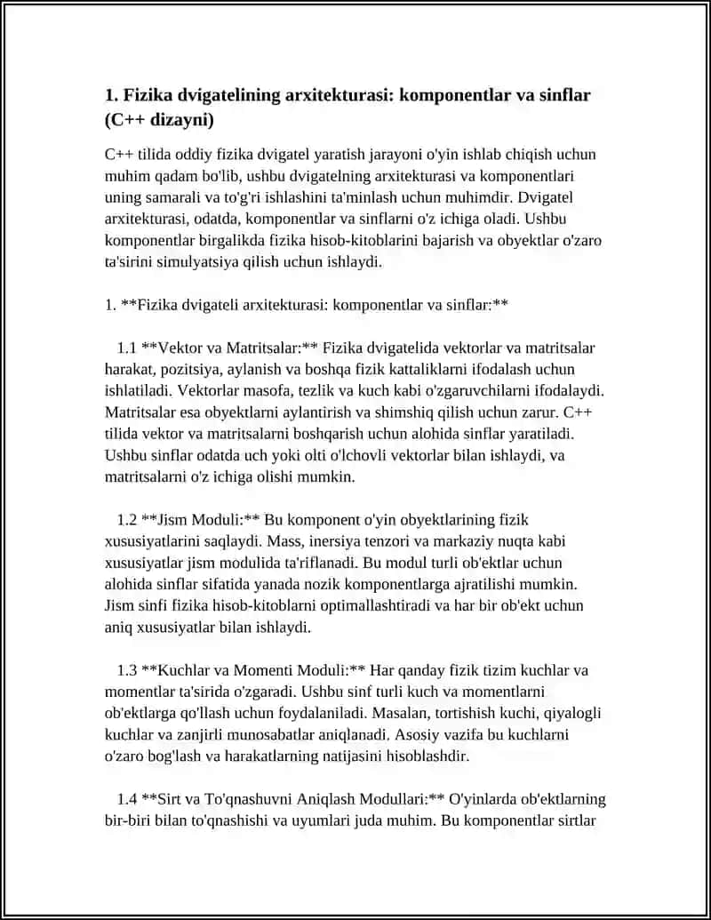 C++ TILIDA OʻYIN (GAME DEVELOPMENT) UCHUN ODDIY FIZIKA DVIGATEL YARATISH 3