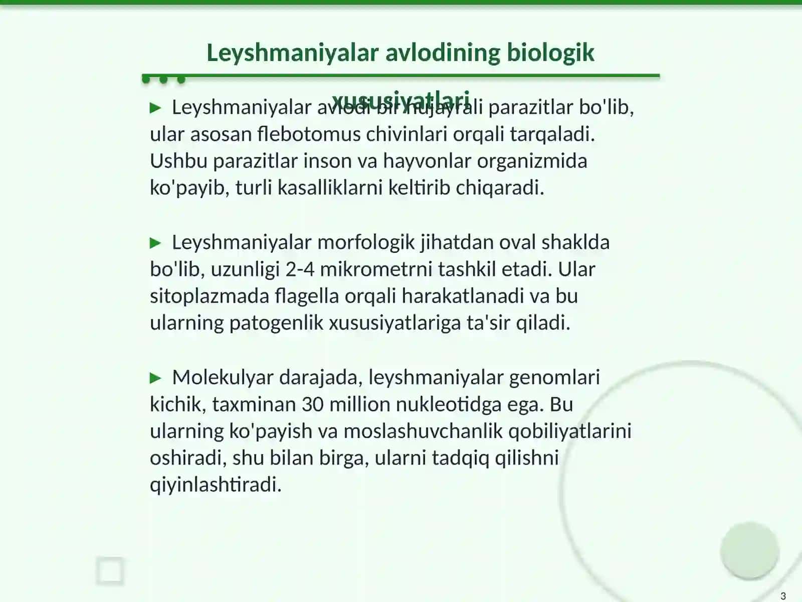 Leyshmaniyalar avlodi Teri visseral leyshmaniozining qózğatuvchilari 3
