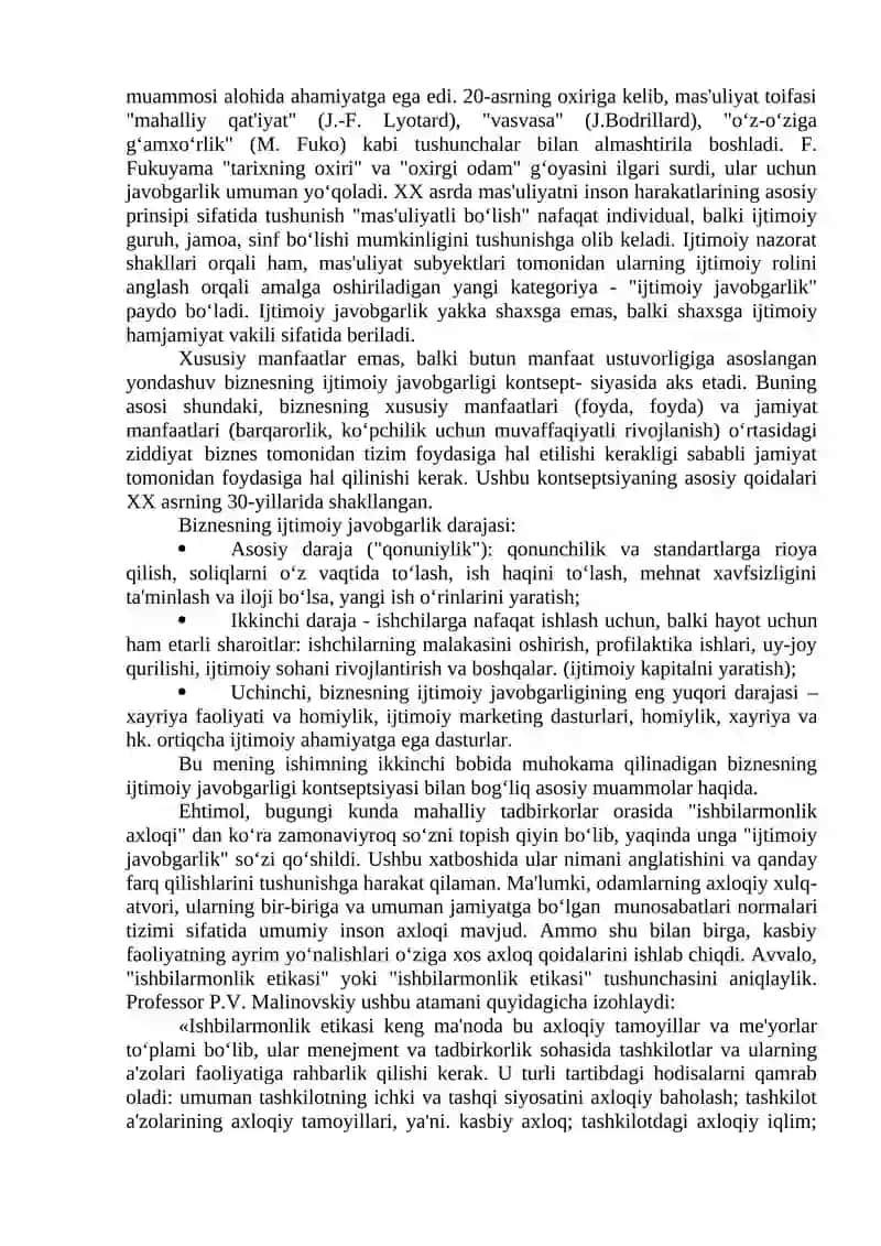 Biznesni axloqiy va mas'uliyat jihatdan boshqarish 3