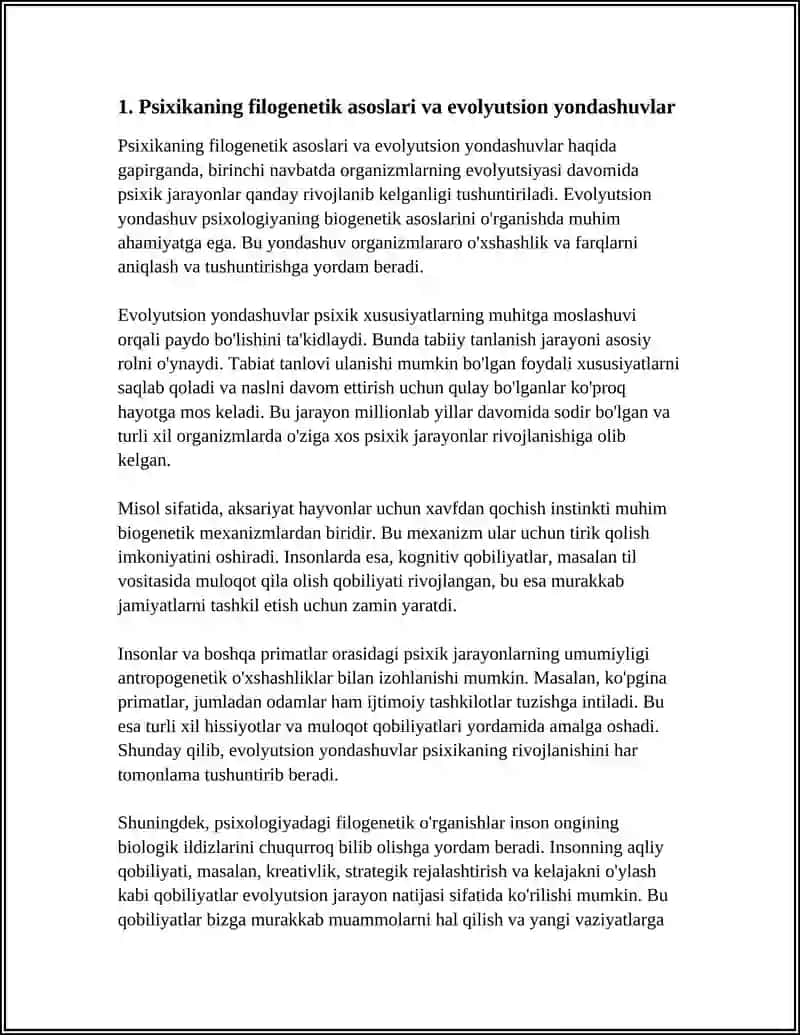 PSIXIKANING FILOGENETIK TARAQQIYOTI 3