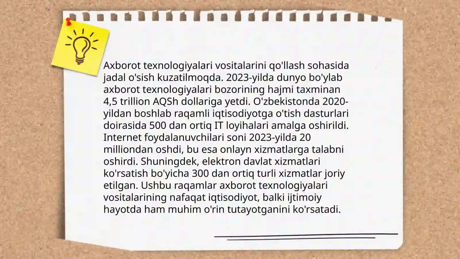 Texnologiya darslarini tashkillashtirish turlari 3