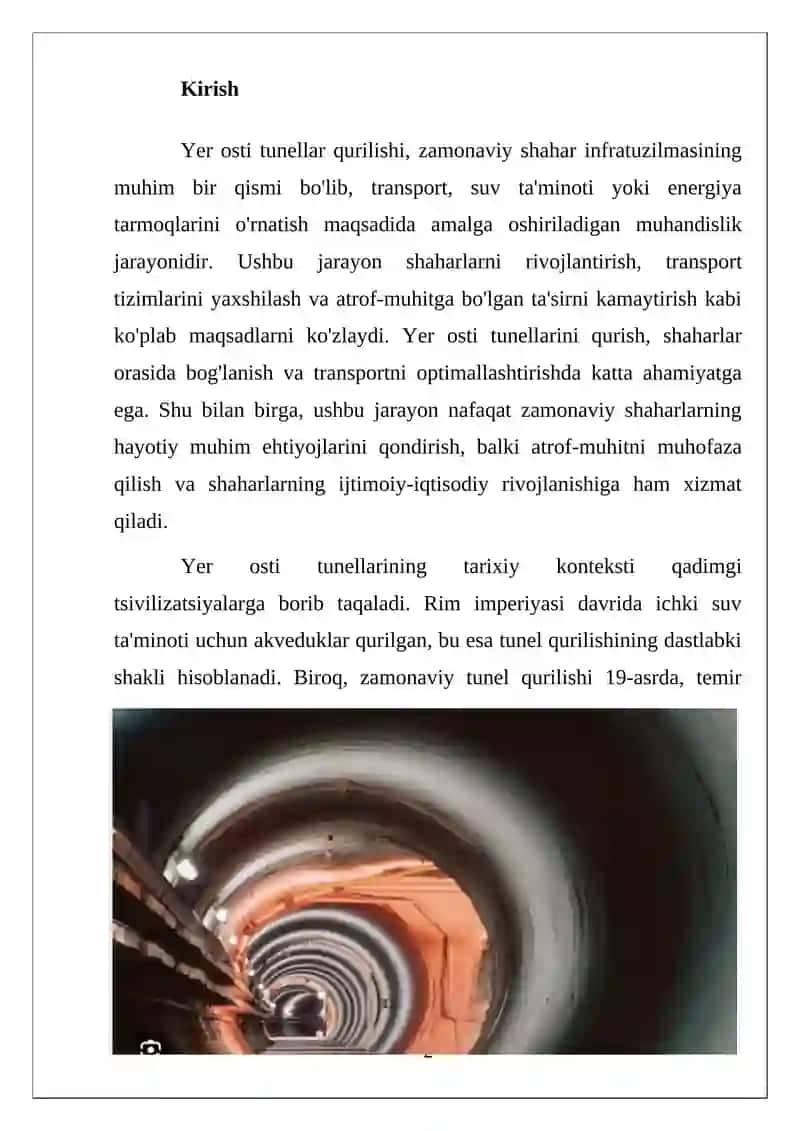 Yer osti tunellari qurilishi haqida 3