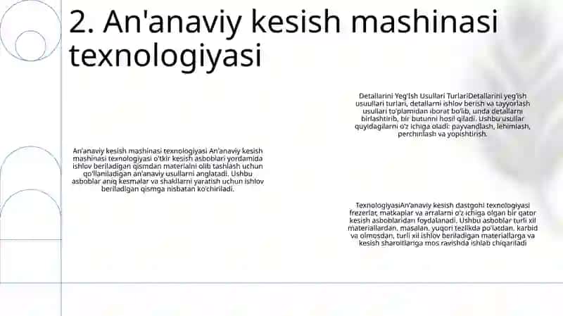 Dastgohning Detallarini YegʻIsh Usullari Turlari Va Texnologiyasi 3