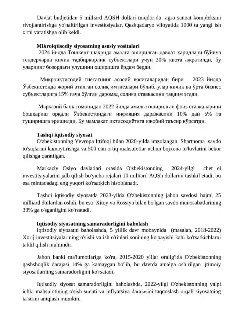 Iqtisodiy siyosat asoslari va tarkibi 3