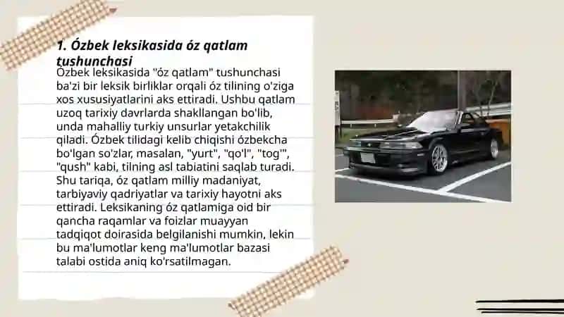 Ózbek leksikasida óz va ózlashgan qatlam 3