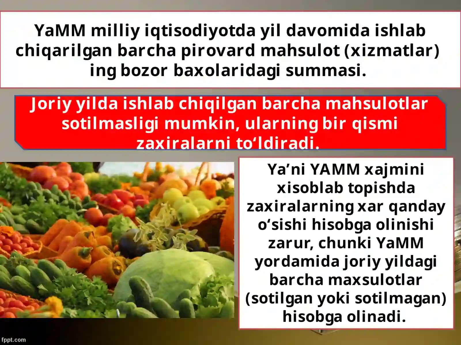 Yalpimilliy mahsulot va O'zbekistonda unikolpaytirish muammolari 3
