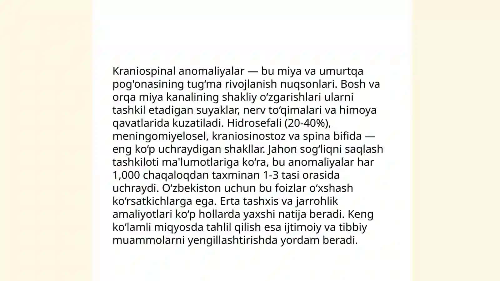 Kraniospinal o’smalar 3