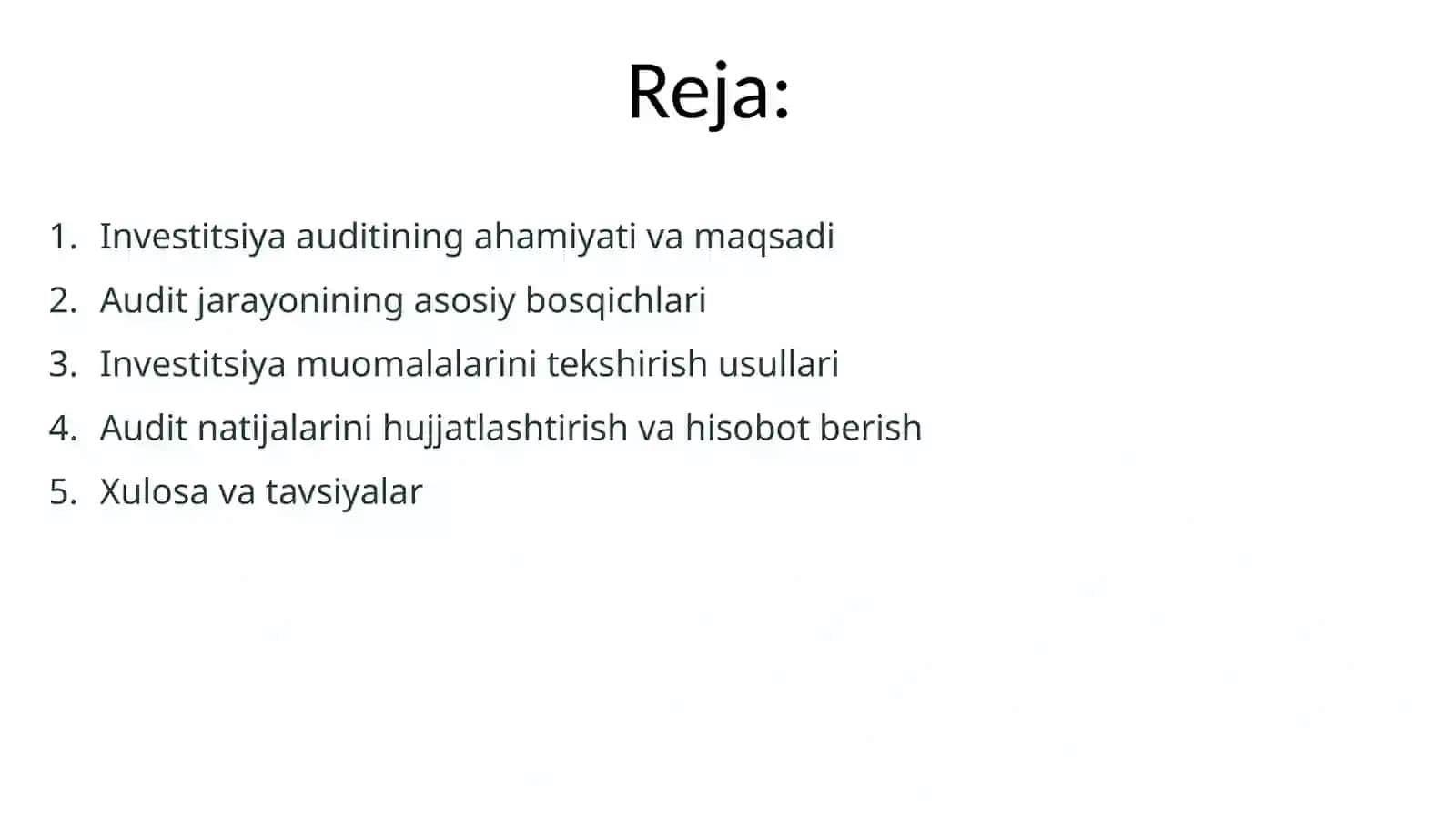 Moliyaviy investitsiyalar harakati bilan bog’liq muomalalar auditini tashkil etish 3
