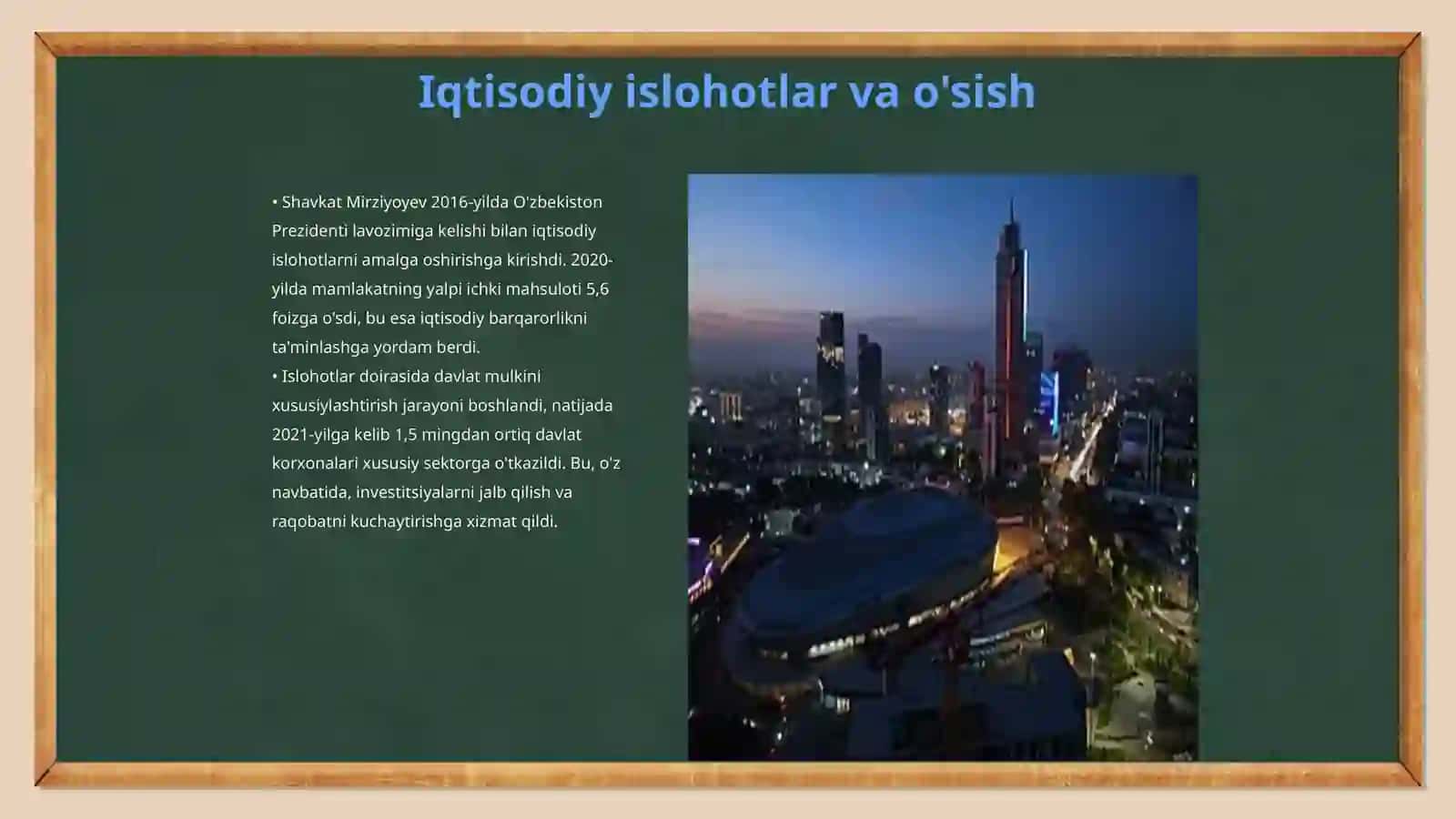 Yangi O'zbekistonda Shavkat Mirziyoyevningning amalga oshirgan islohotlari 3