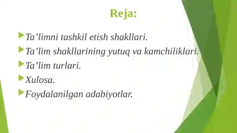 TA'LIM METODLARI VA VOSITALARI TA'LIM TURLARI VA TA'LIMNI TASHKIL ETISH SHAKLLARI 3