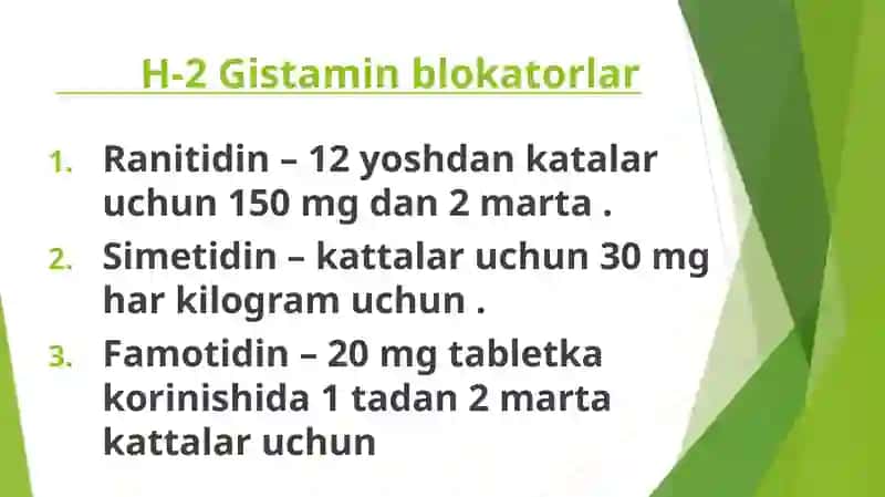 Gastroenterologiya shifokorlari uchun ishlatiladigan dorilarning to'plami va dozalari 3