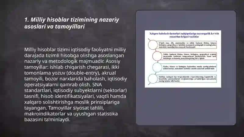 Milliy hisoblar tizimi va oʻzbekistonda unga oʻtishni vazifalari 3