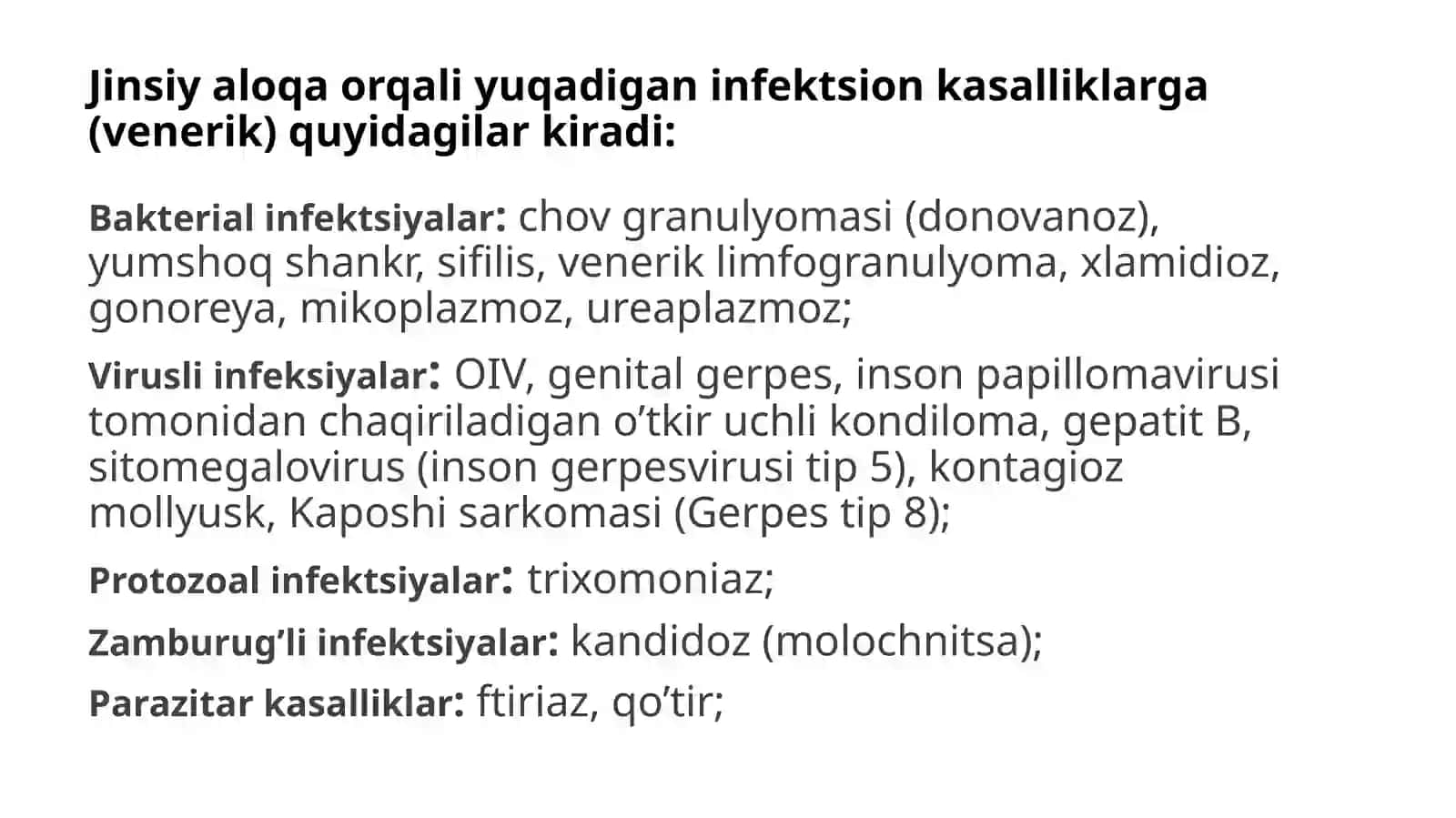Jinsiy yo’l bilan yuqadigan kasallikalar profilaktikasi 3