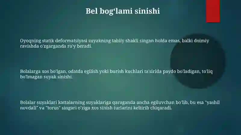 Bolalarda Suyak Shikastlanishlarining oʻziga xosligi 3