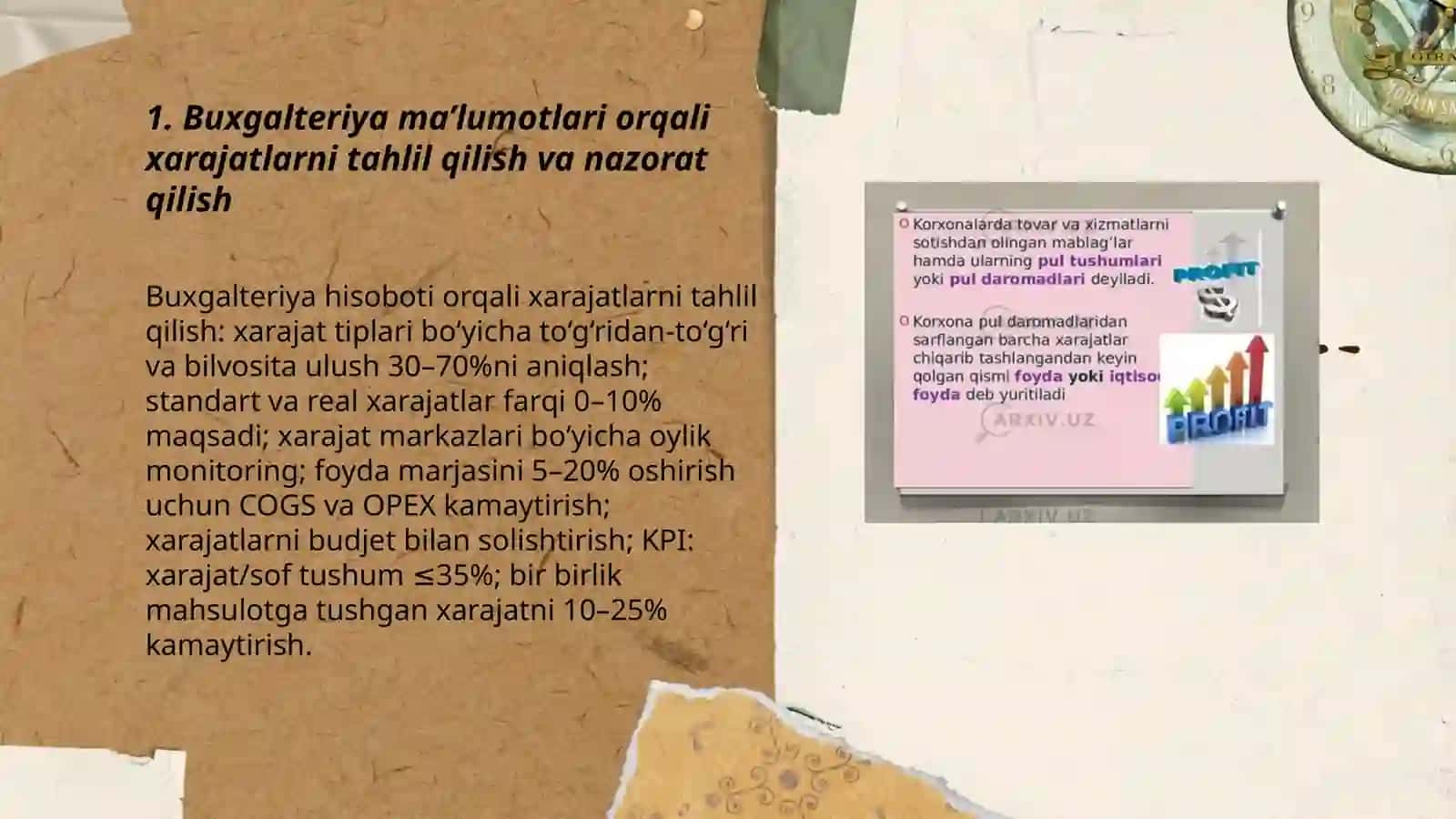 Korxona foydasini oshirishda accounting ma’lumotlarining roli 3