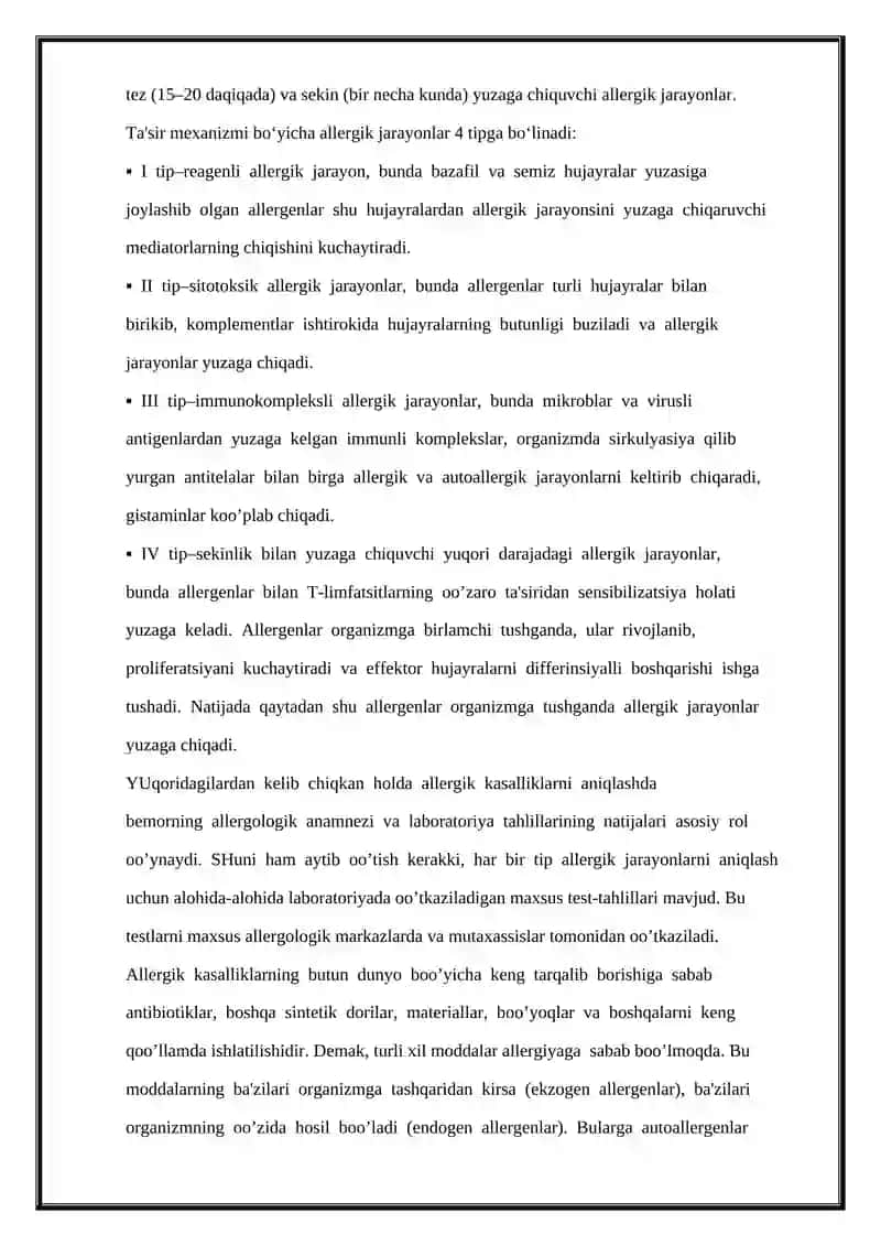 Allergiyalogiya Tarixi va Rivojlanishi Etaplari 3