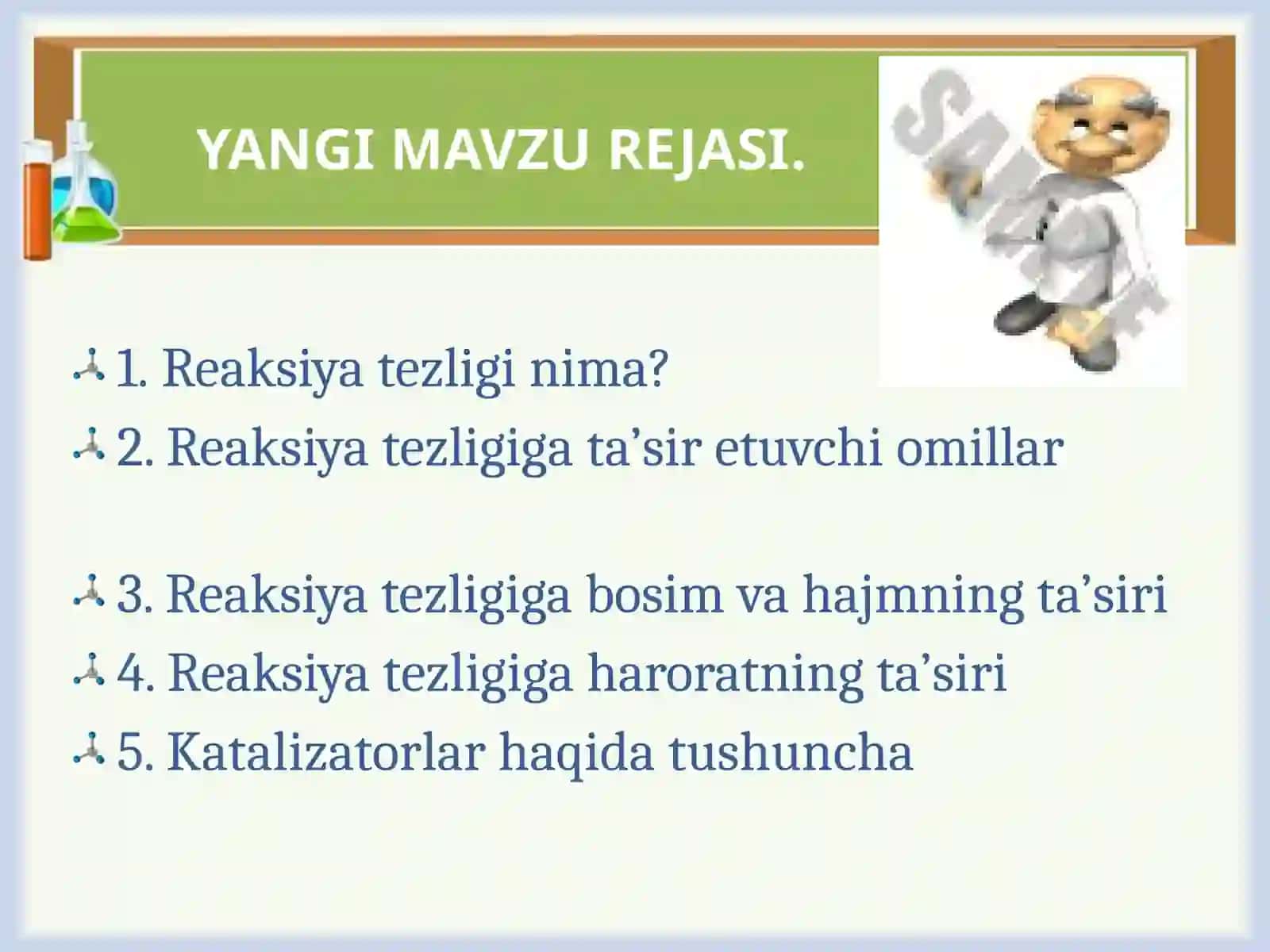Kimyoviy reaksiya tezligi va unga ta’sir etuvchi omillar 3