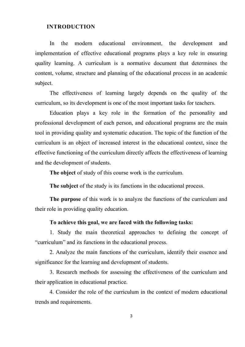 The function of syllabus 3