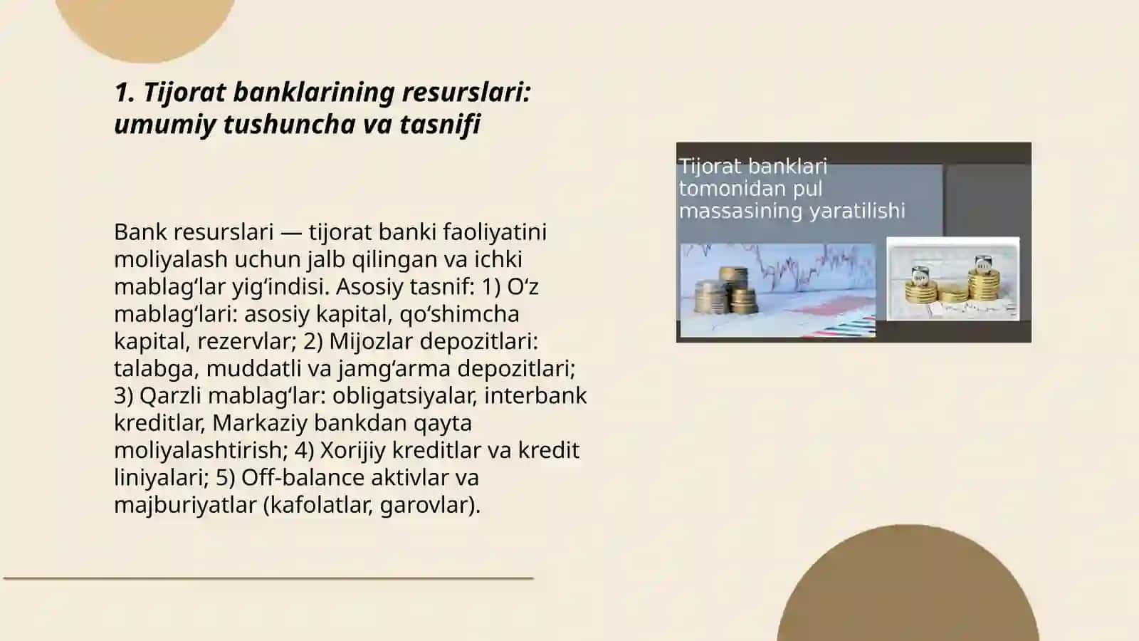 Tijorat banklarining resurslari 3