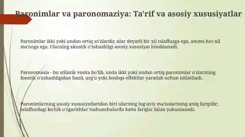 Paronim va paranomaziya 3