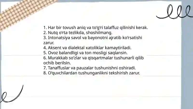 O'qituvchi nutqiga qoyilgan talablar 3