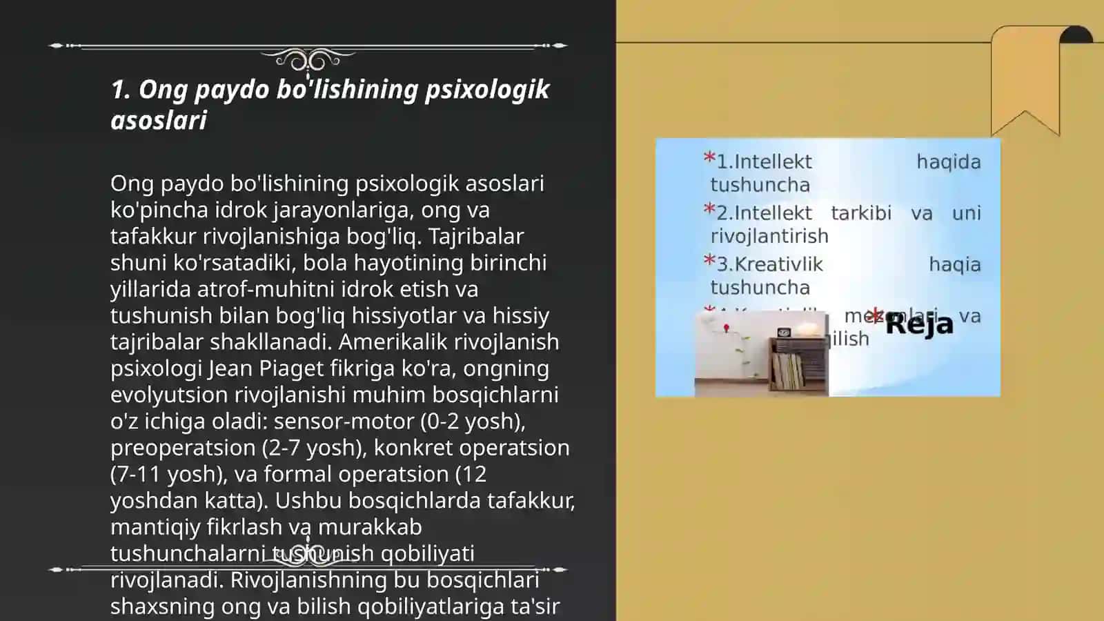 Ongning paydo bo'lishi va uning taraqqiyoti 3