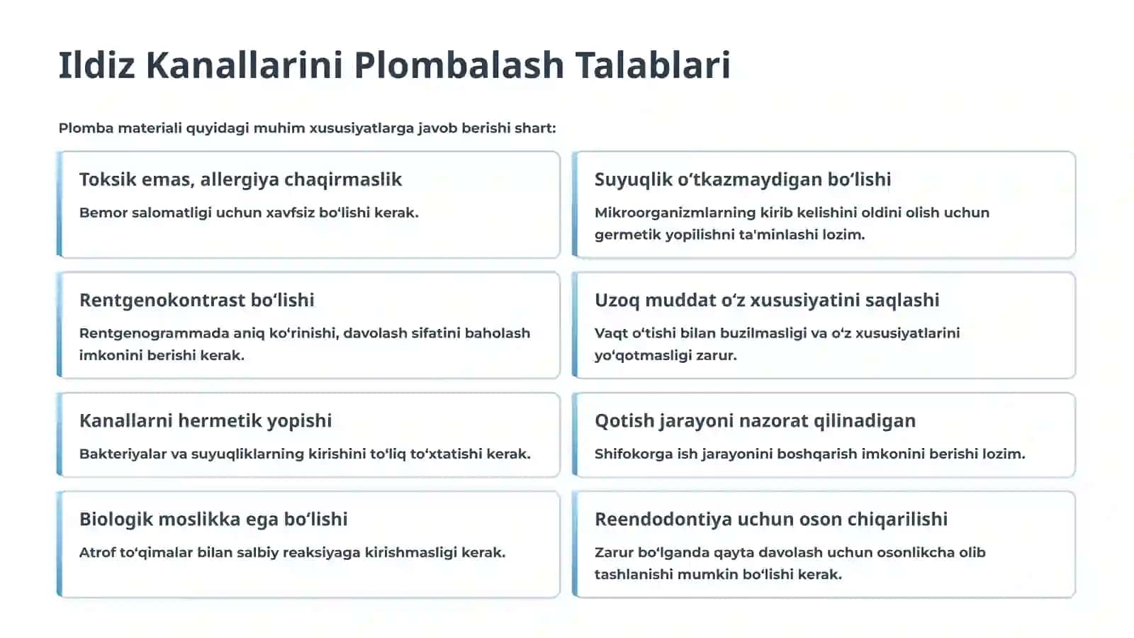 Ildiz Kanalini Plombalashda Qo‘llaniladigan Plomba Materiallari 3