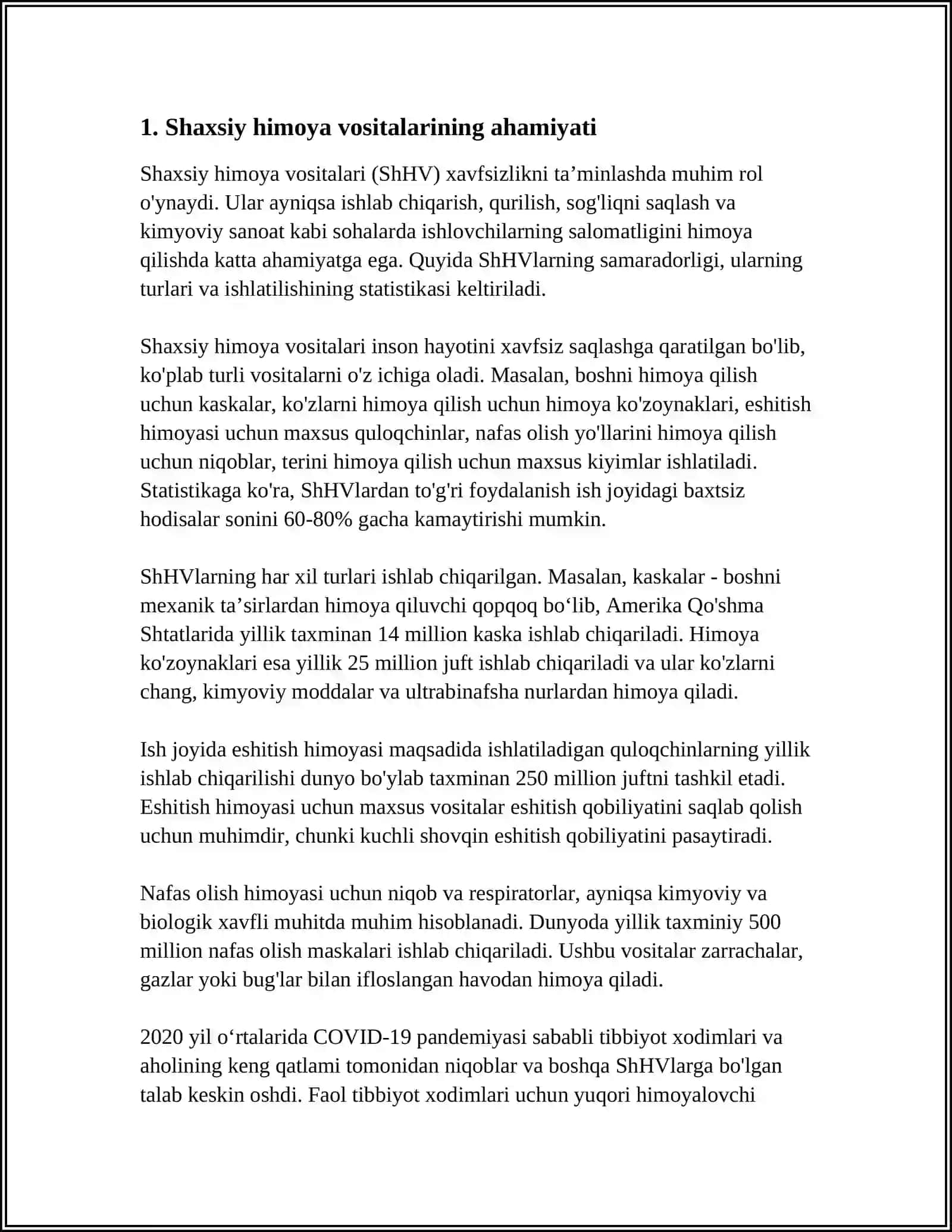 SHAXSIY HIMOYA QILISH VOSITLARINI TANLASH VA BUYURTMA BERISH 3