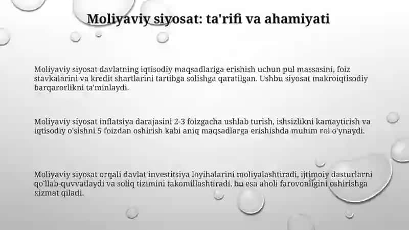 Moliyaviy nazorat-moliyaviy siyosatning majburiy elementi sifatida 3
