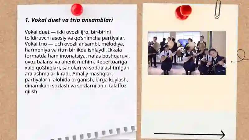 Vokal duet va trio ansamblari 3