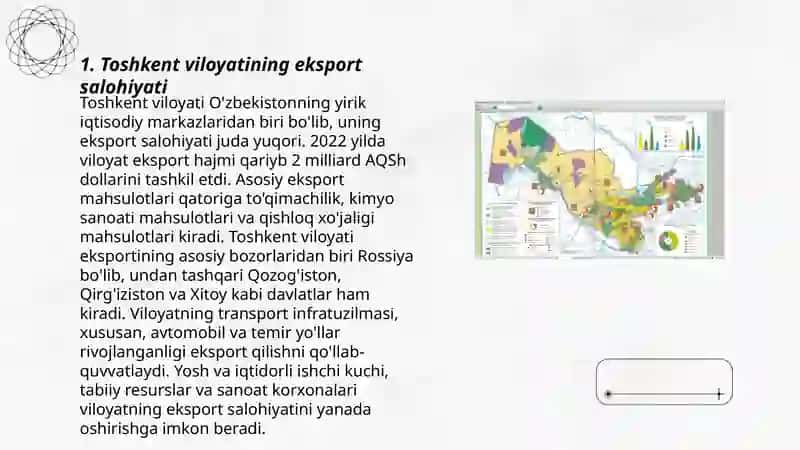 Toshkent viloyatining eksport salohiyati 3